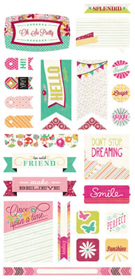 BG-Knee Highs & Bow Ties Title Stickers (Girl)
